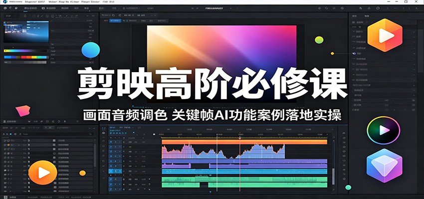 剪映高阶实操课：画面音频调色及关键帧 AI 功能实战落地