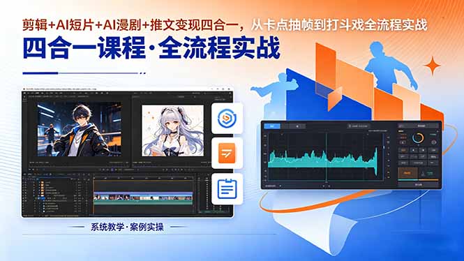 18463 期:剪辑、AI 短片、AI 漫剧与推文变现四合一实战课程揭秘 18463 期:剪辑、AI 短片、AI 漫剧与推文变现四合一实战课程揭秘