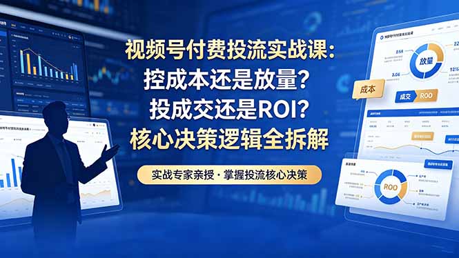 (18462 期)5 月视频号付费投流实战课:揭秘控成本与放量、成交与 ROI 核心决策逻辑 (18462 期)5 月视频号付费投流实战课:揭秘控成本与放量、成交与 ROI 核心决策逻辑