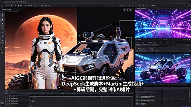 18475 期 AIGC 影视剪辑进阶课:利用 DeepSeek 脚本生成 +Martini 视频制作 + 剪辑后期,打造完整 AI 短片 18475 期 AIGC 影视剪辑进阶课:利用 DeepSeek 脚本生成 +Martini 视频制作 + 剪辑后期,打造完整 AI 短片