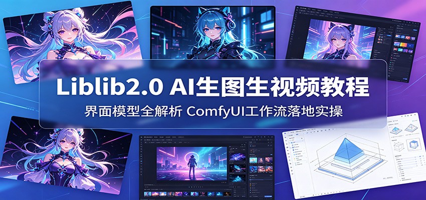 Liblib2.0 AI 图像与视频生成教程:界面模型深度剖析,ComfyUI 工作流实战操作 Liblib2.0 AI 图像与视频生成教程:界面模型深度剖析,ComfyUI 工作流实战操作