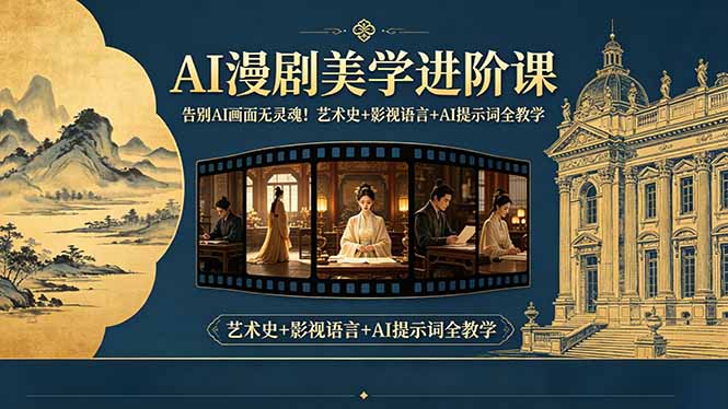 (18480 期)突破 AI 画面瓶颈!AI 漫剧美学进阶课,涵盖艺术史、影视语言与 AI 提示词教学 (18480 期)突破 AI 画面瓶颈!AI 漫剧美学进阶课,涵盖艺术史、影视语言与 AI 提示词教学