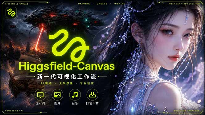 18502 期:Higgsfield Canvas AI 视频制作全解析,节点式工作流搭建与新式视频创作教程 18502 期:Higgsfield Canvas AI 视频制作全解析,节点式工作流搭建与新式视频创作教程
