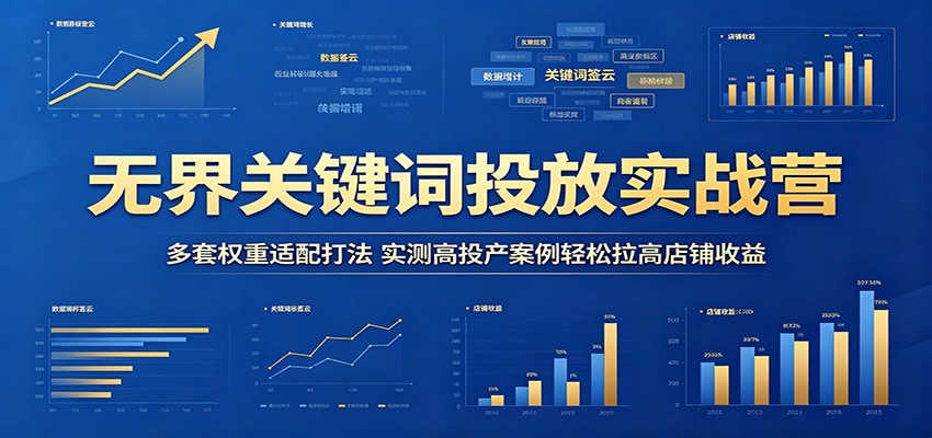 无界关键词投放实战营:多套权重适配策略,实测高投产案例助你提升店铺收益 无界关键词投放实战营:多套权重适配策略,实测高投产案例助你提升店铺收益