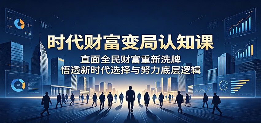 时代财富变革认知课:直面全民财富洗牌,洞悉新时代选择与努力底层逻辑 时代财富变革认知课:直面全民财富洗牌,洞悉新时代选择与努力底层逻辑