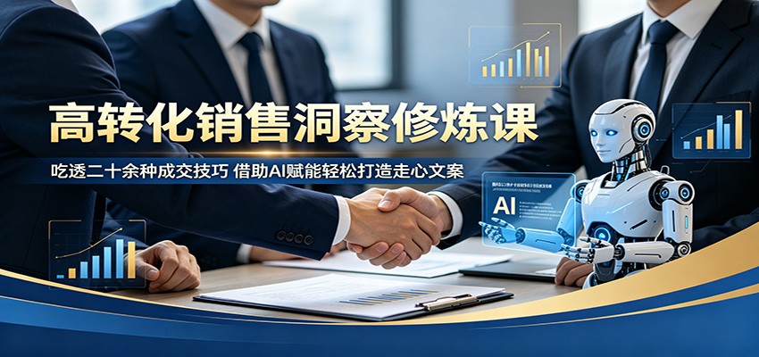 高转化销售洞察修炼秘籍：掌握二十余种成交术，用 AI 赋能打造吸睛文案