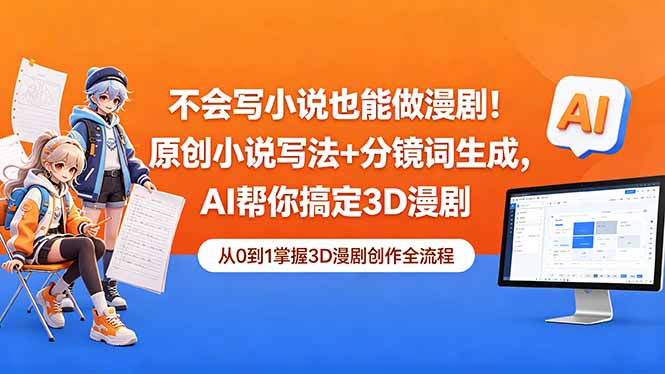 (18512 期)不懂写小说也能制作漫剧!AI 助力搞定原创小说写法与分镜词,打造 3D 漫剧 (18512 期)不懂写小说也能制作漫剧!AI 助力搞定原创小说写法与分镜词,打造 3D 漫剧