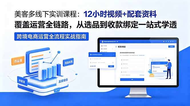 18531 期美客多线下实训课：12 小时视频 + 配套资料，一站式学透从选品到收款绑定运营全链路