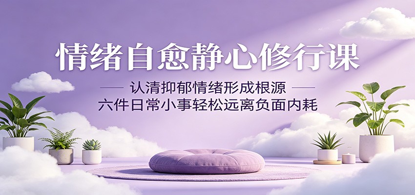 情绪自愈静心修行课:洞悉抑郁情绪根源,六件日常小事助你摆脱负面内耗 情绪自愈静心修行课:洞悉抑郁情绪根源,六件日常小事助你摆脱负面内耗