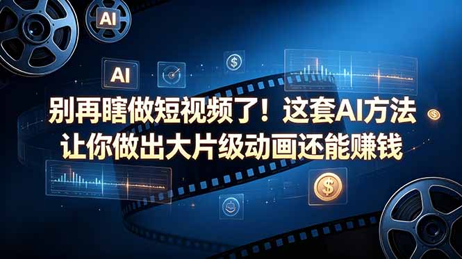 (18549 期)别再盲目做短视频啦!这套 AI 方法助你制作大片级动画并盈利【原创双语字幕】 (18549 期)别再盲目做短视频啦!这套 AI 方法助你制作大片级动画并盈利【原创双语字幕】