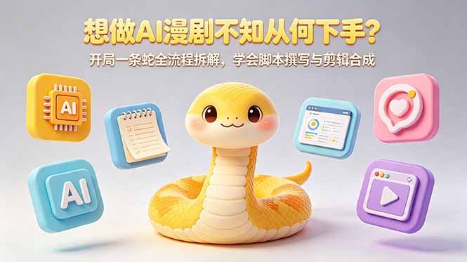 (18550 期)不知如何开启 AI 漫剧制作?“开局一条蛇”全流程揭秘,掌握脚本撰写与剪辑合成技巧 (18550 期)不知如何开启 AI 漫剧制作?“开局一条蛇”全流程揭秘,掌握脚本撰写与剪辑合成技巧