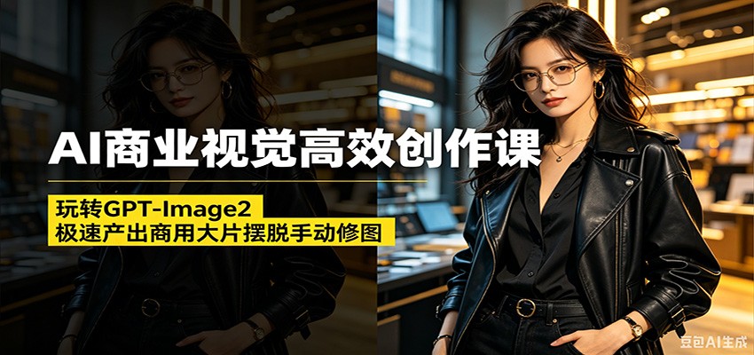 GPT-Image2 高效创作课:摆脱手动修图,极速产出商用大片 GPT-Image2 高效创作课:摆脱手动修图,极速产出商用大片