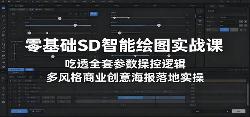 SD 智能绘图零基础实战课:掌握参数操控逻辑,实现多风格商业创意海报实操 SD 智能绘图零基础实战课:掌握参数操控逻辑,实现多风格商业创意海报实操